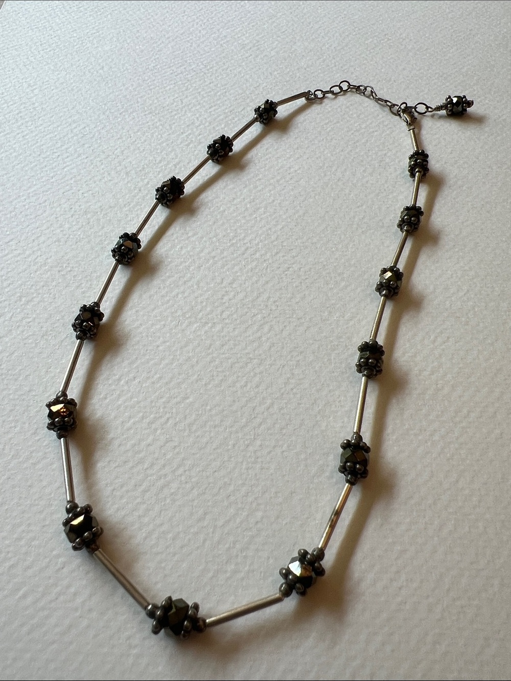 Black Hematite Beaded Women's Necklace